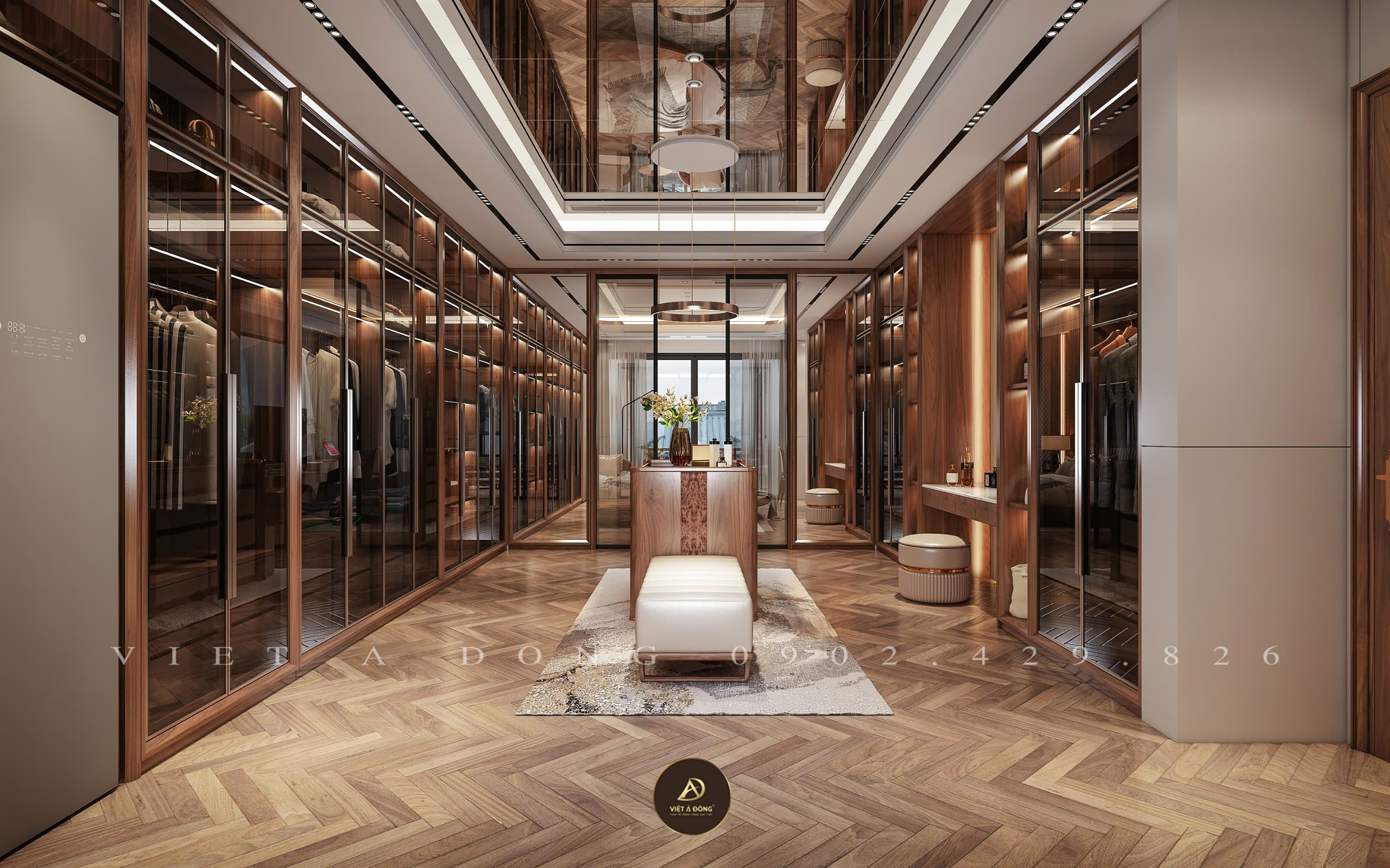 Tủ quần áo gỗ óc chó – Lưu giữ phong cách